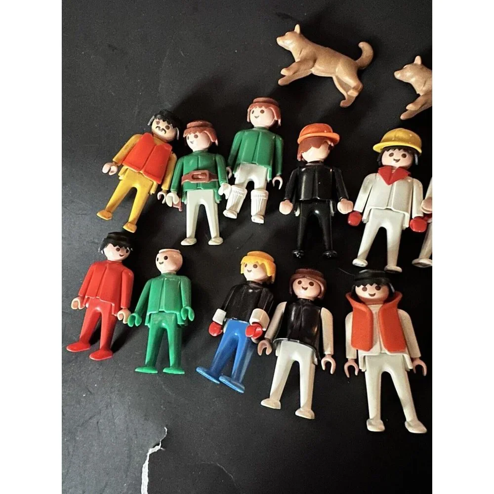 Vintage 1974 Geobra Playmobile Figures And animals Set‎